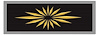 154661BK 1965-66 Impala, Bel Air, Caprice; Seat Belt Emblem Set; Embossed; Starburst; Gold Starburst; Pair - image 1