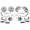 154770A Front Disc Brake Kit 1964-74 GM A/F/X-Body, Plain Rotors, Natural Finish Calipers