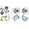 154771BK 1964-74 GM A, F, X-Body; Front Disc Brake Kit; Drilled/Slotted Rotors; Black Calipers - image 1