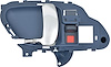 1995-02 GM C/K Pickup Truck / Sport Utility Inner Door Handle - LH Chrome Lever With Blue Housing - image 1