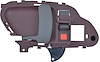 1995-02 GM C/K Pickup Truck / Sport Utility Inner Door Handle - Black Lever with Red Housing; LH - image 1