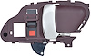 1995-02 GM C/K Pickup Truck / Sport Utility Inner Door Handle - RH Chrome Lever With Red Housing - image 1
