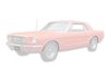 16038K 1965-66 Mustang; Front Wheel Opening Molding; Drivers Side - image 2