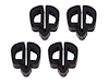 16758F4 1969-70 Ford Mustang; Hood Side Rubber Bumper Set; Push In Hood Bumper On Fender; Set of 4 - image 1