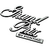 1700916 1973-77 Pontiac Grand Prix, Trunk Emblem, Grand Prix by Pontiac Nameplate - image 1