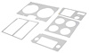 17131 1978-80 GM Pickup, Blazer, Jimmy, Suburban, Dash Bezel Insert Set, w/ Air Conditioning, Brushed Aluminum, 5 Piece Set - image 1