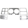 17132 1978-80 Chevy, GMC Pickup, Blazer, Jimmy, Suburban, Dash Bezel Insert Set, w/oAC, Brushed Aluminum, 5 Piece Set - image 1