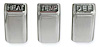 18519E 1968 Mustang, Heater Control Knob Set, w/out AC, 3 pieces - image 1