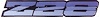 20615650 Rocker Panel Emblem 1986-87 Camaro Z28; Dark Blue Metallic - image 1