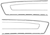 20944-CM Door Panel Trim Moulding Set 1965-66 Mustang Pony; 4 Piece - image 1