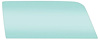 21410GRT Door Glass; 1969 Mustang, Cougar; Tinted; Coupe, Convertible; Glue-In Style; Passenger Side - image 1
