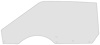 21410JLC Door Glass; 1969-70 Mustang; Fastback; Clear; Bolt-In Style; Drivers Side - image 1