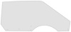 21410KRC Door Glass; 1969-70 Mustang, Cougar; Clear; Coupe, Convertible; Bolt-In Style; Passenger Side - image 1