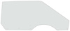 21410PRC Door Glass; 1971-73 Mustang, Cougar; Clear; Coupe, Convertible; Power, Manual; Passenger Side - image 1