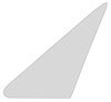 21412B Vent Window Glass 1964-68 Mustang, Cougar; Clear; Drivers Side - image 2