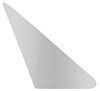 21412E Vent Window Glass 1964-68 Mustang/Cougar; Smoke Gray; RH - image 1