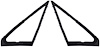 21448CD Front Door Vent Window Weatherstrip for 1967-68 Mustang/Cougar - image 1