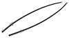 21538AR Door Glass Run Channel Set 1964-66 Ford Mustang; With Felt Weatherstrips - image 1