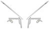 Vent Window Frame Set 1967-1968 Ford Mustang, Mercury Cougar - image 1
