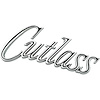 230948 1970 Oldsmobile Cutlass, Die-Cast Fender Emblem, Cutlass Script - image 1