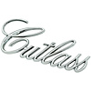 231212 1971-77 Oldsmobile Cutlass, Die-Cast Fender Emblem, Cutlass Script