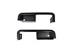 24046F 1970 Mustang; Deluxe Door Panel Cup Set; Short Style; Die Cast Metal; LH and RH; Black - image 1