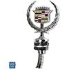 25536110 1985-93 Cadillac Deville, Fleetwood, Hood Ornament, Crest & Wreath, Chrome