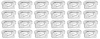 270208 1980-87 GM, Molding Clip, For Rear Window Molding, Nylon, 7/8" X 1-1/5", White, 24 pcs - image 1
