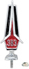 2785386 1967 Plymouth Belvedere, Satellite, 383-4 Barrel , Hood Ornament Emblem, Black/Red - image 1