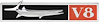 Front Fender Emblem 1968 Barracuda V8 with Fish, Right/Passenger Side - image 1
