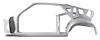 28300F Quarter Panel and Door Frame Combination-1970 Mustang Fastback; Drivers Side - image 1