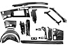 28301B Quarter Door Frame Component Set-1967-68 Mustang Fastback; Passenger Side - image 1