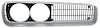 Front Grille Assembly 1970 Dodge Coronet, Super Bee - Silver Finish w/Black Accents - Passenger Side - image 1