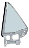29959X 1967-68 Mustang Quarter Window Assembly Coupe w/ Tinted Glass - LH - image 1