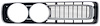 3442378 Front Grill 1971 Dodge Charger; Black/Silver; RH Passenger Side - image 1