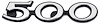 "500" Headlamp Door Emblem 1970 Charger - image 1