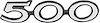 500 Rear Finish Panel Emblem 1970 Charger/Coronet 500 - image 1