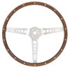 3602A 15 Inch GT3 Retro Style Wood Steering Wheel with Wood Grip and 18 Rivets - image 2