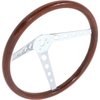 3602D 15 Inch GT3 Classic Woodgrain Steering Wheel with Wood Grip and Chrome Spokes - image 1