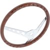 3602D 15 Inch GT3 Classic Woodgrain Steering Wheel with Wood Grip and Chrome Spokes - image 3