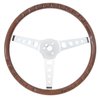3602D 15 Inch GT3 Classic Woodgrain Steering Wheel with Wood Grip and Chrome Spokes - image 4
