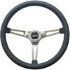 365445 GT3 Retro Steering Wheel with Leather Grip and Brushed Stainless Steel Spokes - image 2