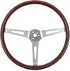 365459 GT Retro Steering Wheel with Dark Wood Grip