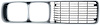 Passenger Side Front Grille Assembly 1973-1974 Dodge Charger (Except SE) - Silver Finish - image 1