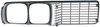 Driver Side Front Grille Assembly 1973-1974 Dodge Charger (Except SE) - Silver Finish - image 2