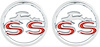 3827300 Quarter Panel Emblems 1963 Impala SS; Pair - image 1