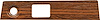 3945971 Wiper Switch Dash Plate 1969 Camaro; 2-Hole Style; Cherrywood; OER