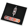 395166 1967 Oldsmobile 442, Dash Panel Emblem, Rocket 442 w/ Tri-color Bar, Black Background Accenting - image 1