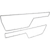 3993139 Deluxe Door Panel Suround Moldings; 1972 Chevrolet, GMC Truck; LH and RH; Polished Stainless Steel; Pair - image 1