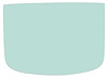 42006E Rear Window Glass 1964-66 Mustang Fastback; Light Green Tint